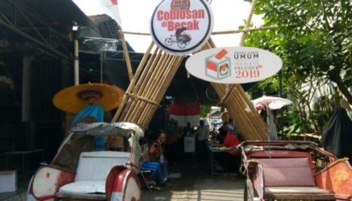 Bisa Ya, Becak Dijadikan Tempat Nyoblos