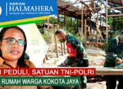 Aksi Peduli, Satuan TNI Polri Bedah Rumah Warga Kokota Jaya