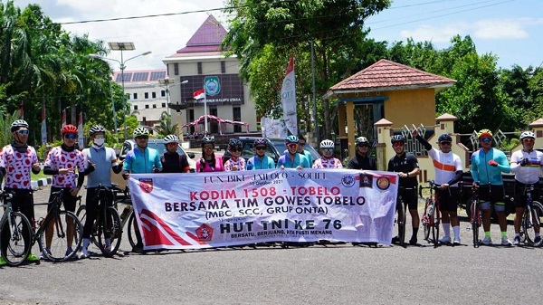 Peringati HUT TNI, Tim Gowes Tobelo  Ikut Iven Tour de Halmahera Jailolo-Sofifi