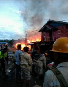 Kebakaran Bangunan Di Weda Tengah, Kerugian pun Capai Ratusan Juta