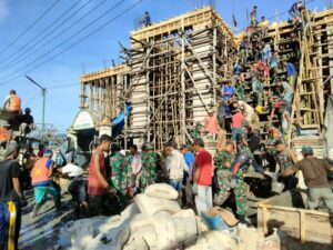 Koramil Galela Bantu Pembangunan Masjid Baiturrahman Mamuya