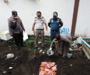 29 Ekor Unggas dan Daging Babi Illegal Dimusnahkan