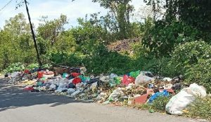 Sampah Menumpuk di Belakang Bandara