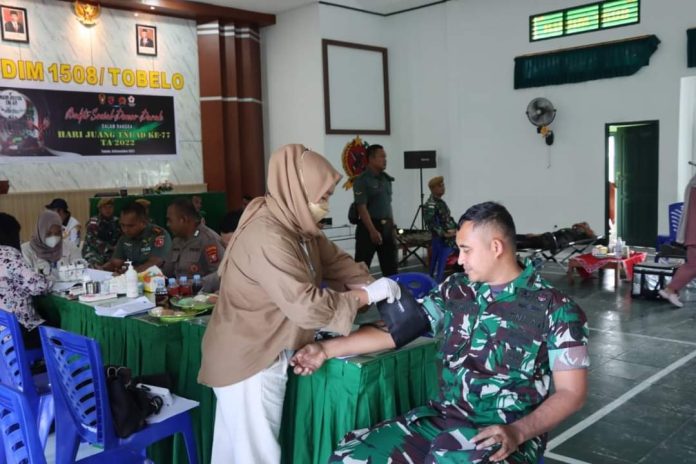 Sambut Hari Juang Tni Ad Ke 77 Kodim 1508 Tobelo Gelar Donor Darah