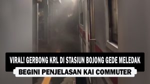 VIDEO : Viral! Gerbong KRL di Stasiun Bojong Gede Meledak, Begini Penjelasan KAI Commuter