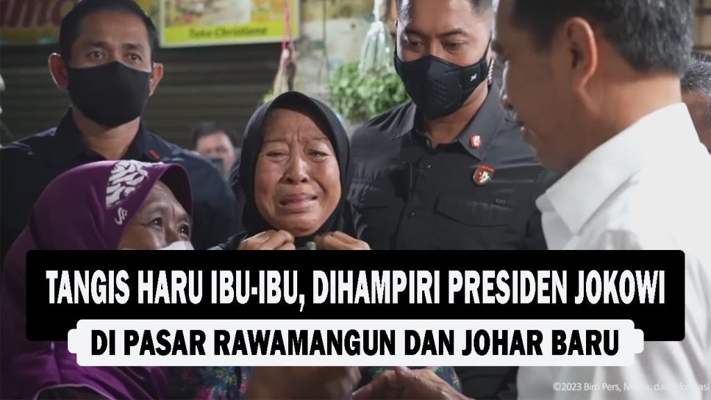 VIDEO : Tangis Haru Ibu-Ibu, Dihampiri Presiden Jokowi di Pasar Rawamangun dan Johar Baru