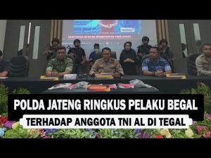 VIDEO : Polda Jateng Ringkus Pelaku Begal Terhadap Anggota TNI AL di Tegal