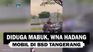 VIDEO : Diduga Mabuk, WNA Hadang Mobil di BSD Tangerang