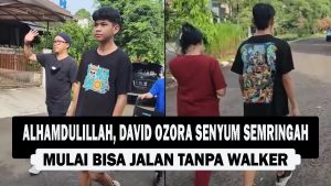 VIDEO : Alhamdulillah, David Ozora Senyum Semringah, Mulai Bisa Jalan Tanpa Walker