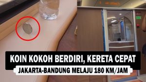 VIDEO : Koin Kokoh Berdiri, Kereta Cepat Jakarta-Bandung Melaju 180 Km/Jam