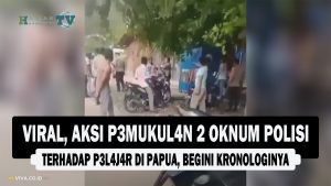 VIDEO : Viral, Aksi P3mukul4n 2 Oknum Polisi Terhadap P3l4j4r di Papua, Begini Kronologinya