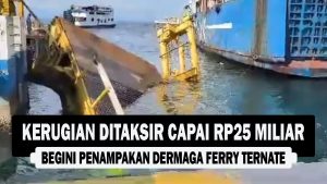 VIDEO : Kerugian Ditaksir Capai Rp25 Miliar, Begini Penampakan Dermaga Ferry Ternate