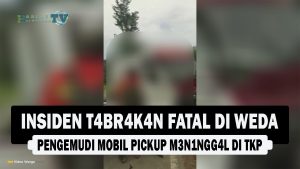 VIDEO : Insiden Tabrakan Fatal di Weda, Pengemudi Mobil Pickup Meninggal di TKP