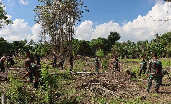 Kodim 1508/Tobelo Buka Lahan Budidaya Hortikultura Di Tobar