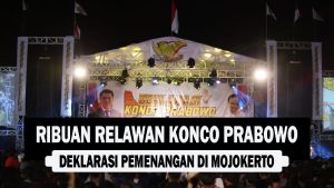 VIDEO : Ribuan Relawan Konco Prabowo Deklarasi Pemenangan di Mojokerto