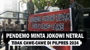 VIDEO : Pendemo Minta Jokowi Netral, tidak Cawe-cawe di Pilpres 2024