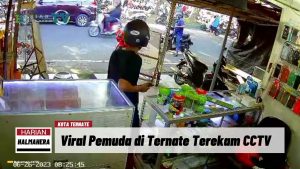 VIDEO : Viral, Pemuda di Ternate Gasak Uang dan Ponsel Terekam CCTV