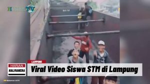 VIDEO : Viral Video Siswa STM Nekat Naik Kereta Batu Bara ke Palembang