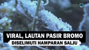 VIDEO : Viral, Lautan Pasir Bromo Diselimuti Hamparan Salju