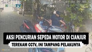 VIDEO : Aksi Pencurian Sepeda Motor di Cianjur Terekam CCTV, Ini Tampang Pelakunya