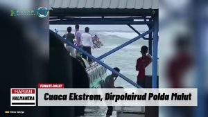 VIDEO : Cuaca Ekstrem, Dirpolairud Polda Malut Imbau Motoris hingga Nelayan Waspada