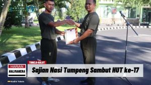 VIDEO : Sajian Nasi Tumpeng, Wujud Syukur Kodim 1508/Tobelo Sambut HUT ke-17