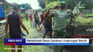 VIDEO : Kerja Bakti Babinsa Koramil 1508-01/Tobelo dan Pemerintah Desa Ciptakan Lingkungan Bersih