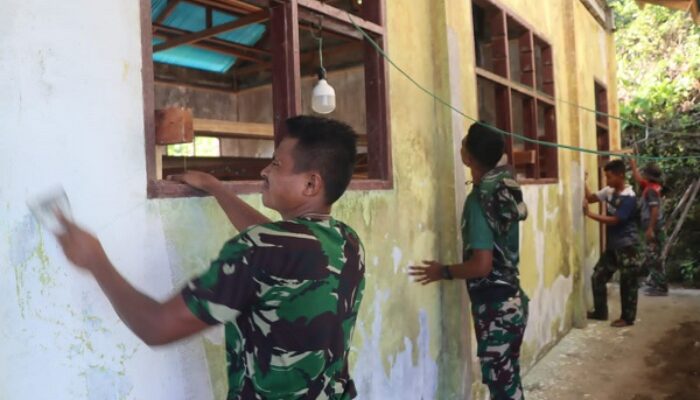 Program TMMD ke-120 Kodim 1508/Tobelo Makin Top, ‘Sekolah Laskar Pelangi’ Ikut Direhab