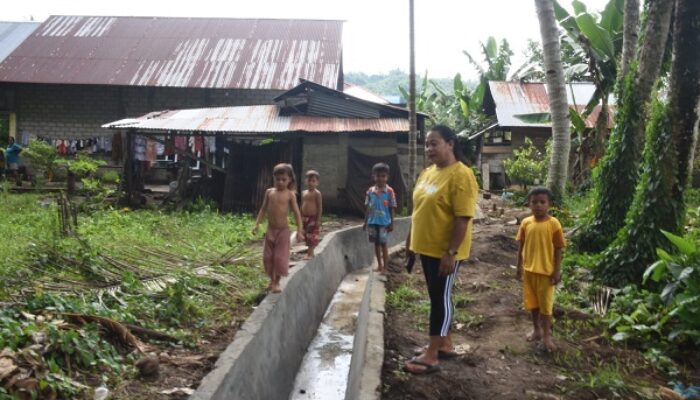 Warga Podol Tak Lagi Khawatir Banjir, Usai Drainase Dirampungkan Satgas TMMD ke-120 Kodim 1508/Tobelo