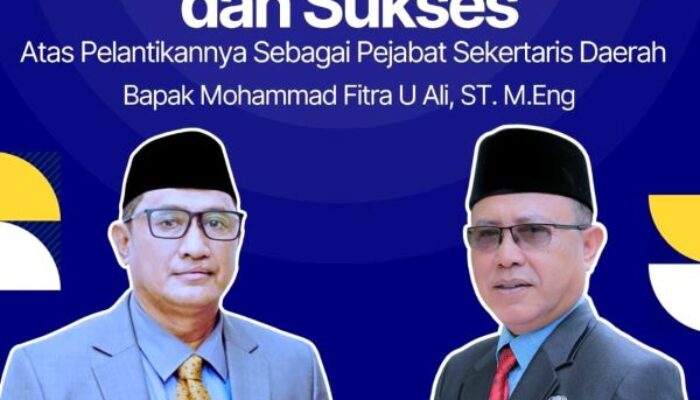 Kadis PUPR Ucapkan Selamat ke Pj Sekda Halteng yang Baru Dilantik