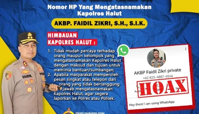 Nama Dicatut, Kapolres Halut Himbau Masyarakat Waspada Modus Penipuan