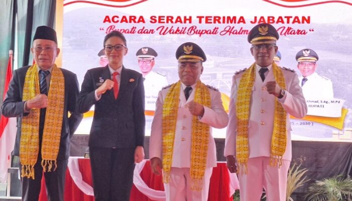 Hadiri Sertijab Bupati-Wakil Bupati Halut, Gubernur Malut Janji Tuntaskan Utang DBH