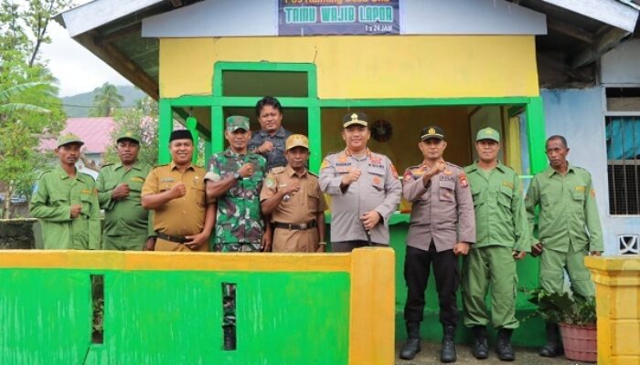 Perkuat Kamtibmas, Kapolres Sula Resmikan Pos Siskamling