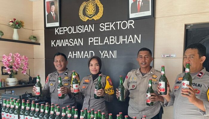Polsek KP3 Ternate Amankan Miras Ilegal Tanpa Pemilik