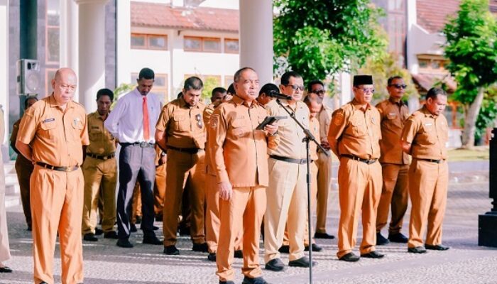 ASN Hingga PTT Diinstruksi Wajib Apel, Wabup Halteng: Tak Sekedar Berdiri Tapi Satukan Komitmen