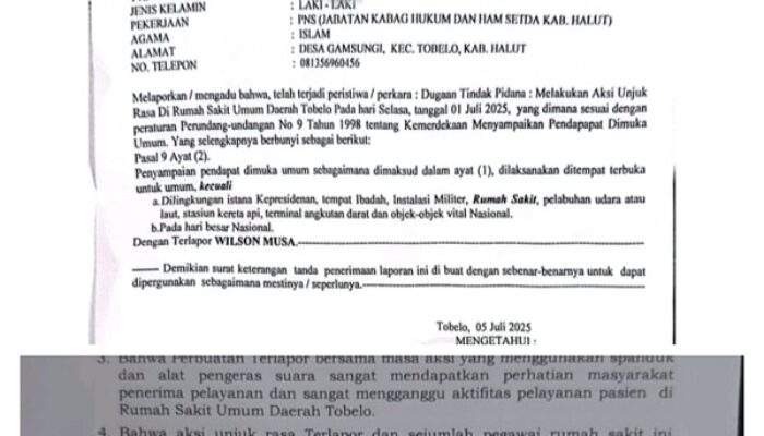 Aksi Bela Nakes-Dokter RSUD Tobelo Berujung Pidana