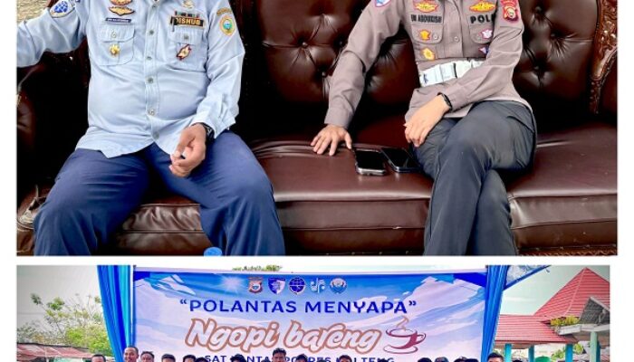 Satlantas Polres Halteng Bersama Organda Ngopi Bareng Bahas Keselamatan Lalin