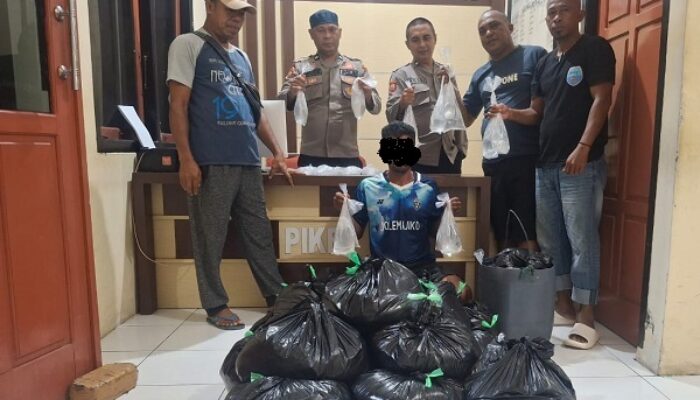 Polsek Pulau Ternate Amankan Ratusan Miras, Pelaku Berjanji Tak Ulangi