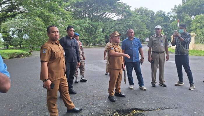 Tinjau Kawasan Pemerintahan, Bupati Halut Instruksi Tata Pohon Rimbun