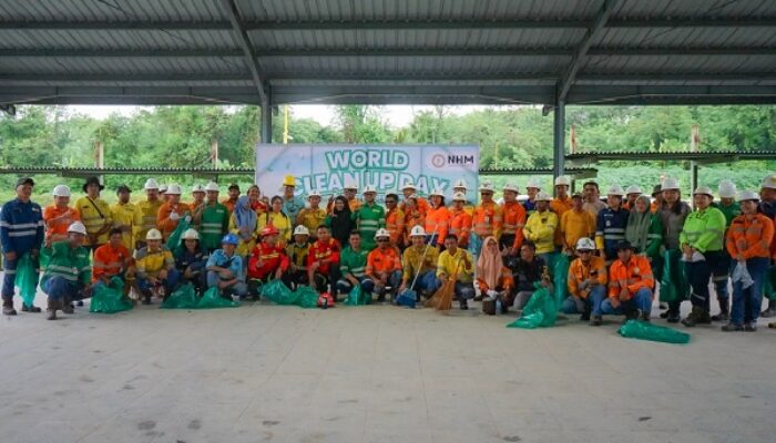 Turut Partisipasi dalam World Cleanup Day 2025, NHM Gelar Aksi Bersih-Bersih di Area Tambang bersama Mitra Lokal