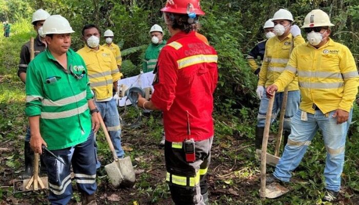 Cegah Karhutla, PT Nusa Halmahera Minerals Bersama Aparat Latih Tim Tanggap Darurat di Maluku Utara