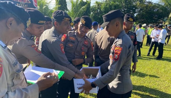 Peduli Kemanusiaan, Polres Halut Kumpul Donasi Untuk Korban Bentrok di Halteng