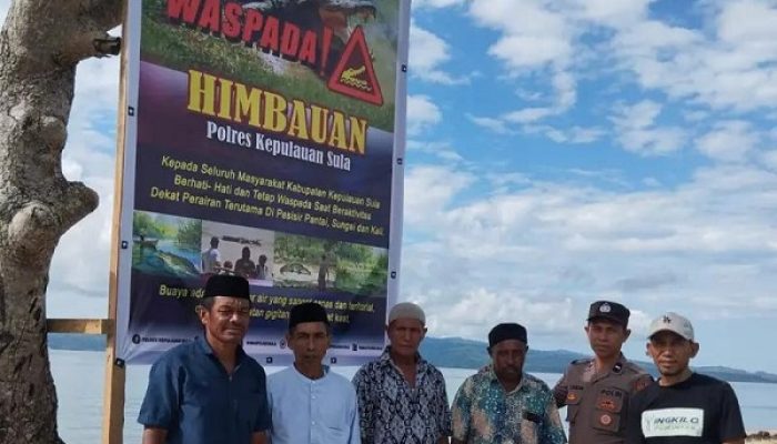 Warga Pesisir Sula Dihantui Serangan Buaya, Polsek Mangoli Timur Imbau Warga Waspada