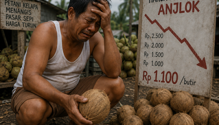 PT NICO ‘Cekik’ Petani Kelapa di Halut, Gegara Turunkan Lagi Harganya
