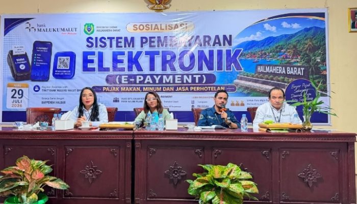 Dorong Kepatuhan Wajib Pajak, Bapenda Halbar Luncurkan Implementasi Tapping Box Bersama Bank Maluku-Malut